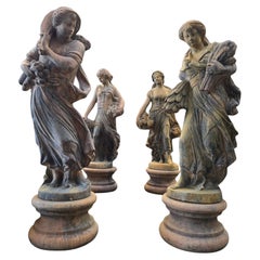 Monumentale Skulpturen "Die Four Seasons" aus Terrakotta aus Impruneta