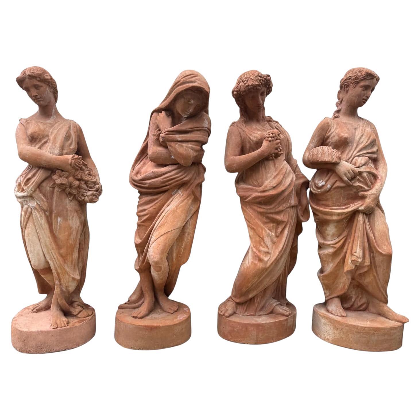 Monumentale Skulpturen "Die Four Seasons" aus Terrakotta aus Impruneta