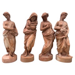 Monumentale Skulpturen "Die Four Seasons" aus Terrakotta aus Impruneta