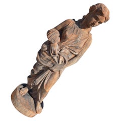 Monumental Sculptures "The Four Seasons" in Terracotta from Impruneta H: 125cm