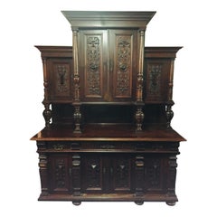 Monumental  Wilheminian Buffet, circa 1880 Walnut