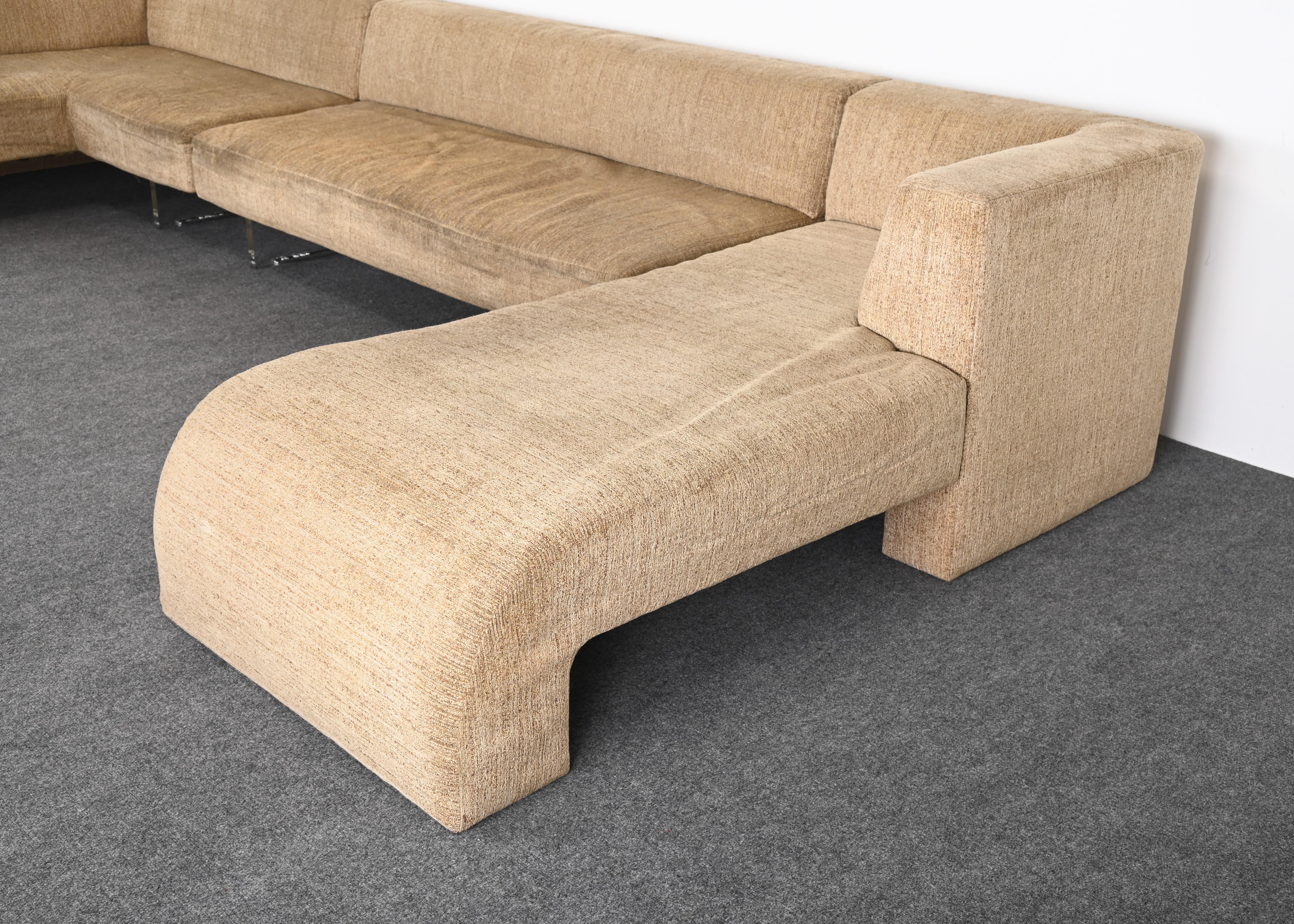 Monumental Sectional Sofa Designed by Vladimir Kagan, 1970s For Sale 4