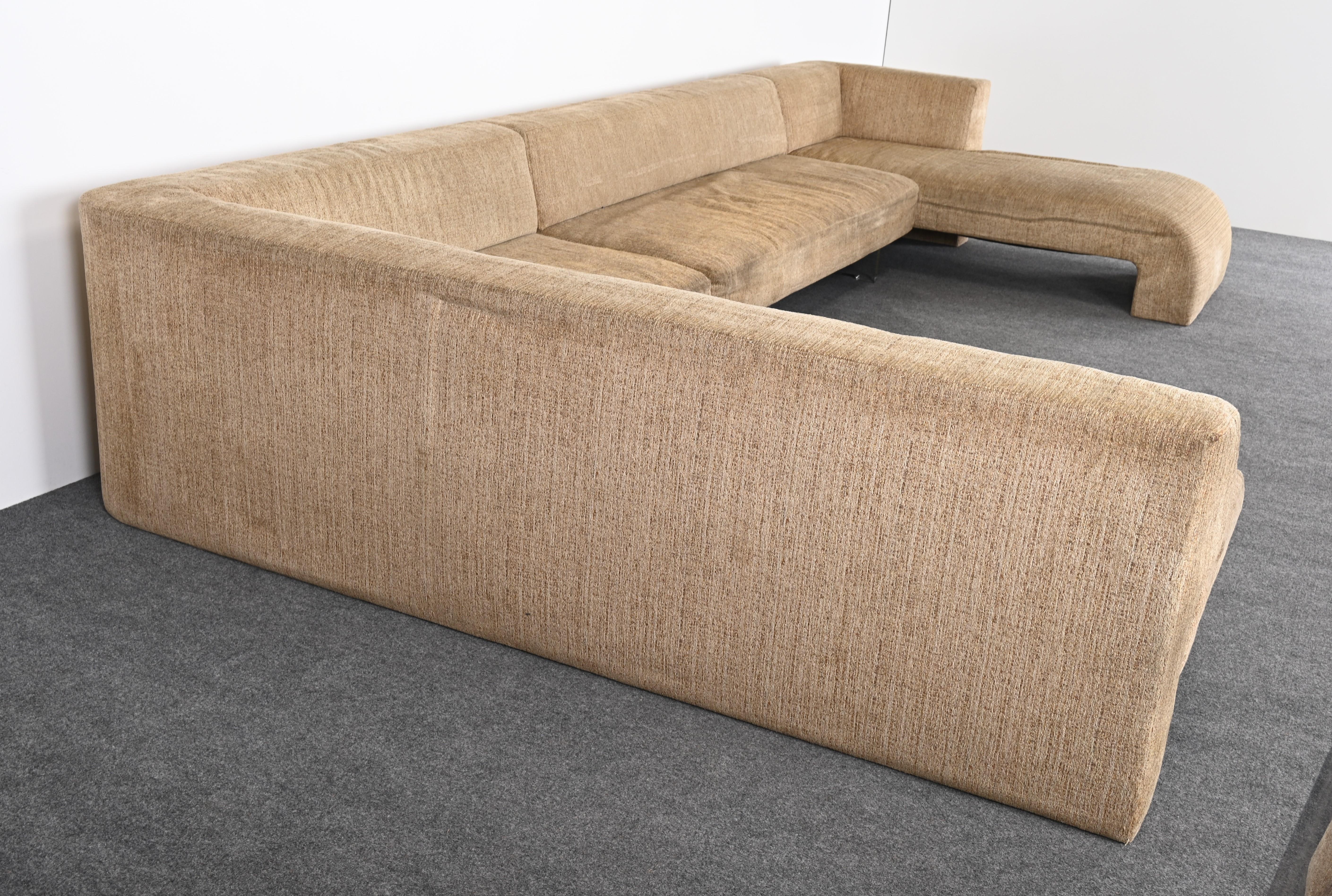 Monumental Sectional Sofa Designed by Vladimir Kagan, 1970s For Sale 8
