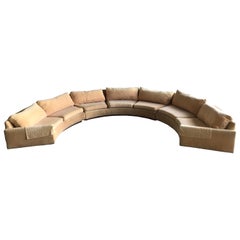 Monumental Semi-Circular Sofa by Milo Baughman for Thayer Coggin, Rosewood Base