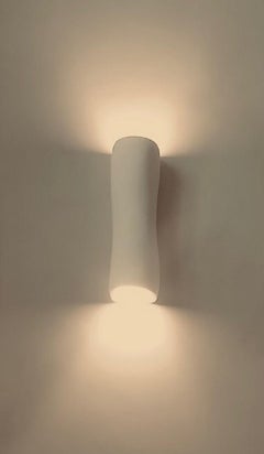 Monumental Serenity Organic Modern Wall Sconce/Wall Light, White Plaster