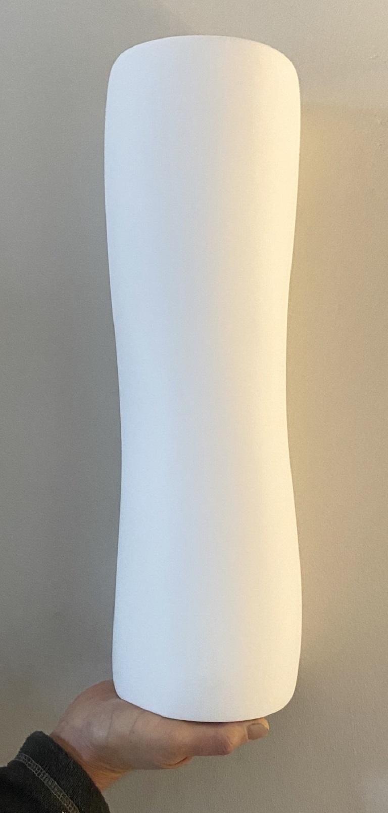 British Monumental Serenity Wall Sconce/Wall Light, White Plaster, Hannah Woodhouse For Sale