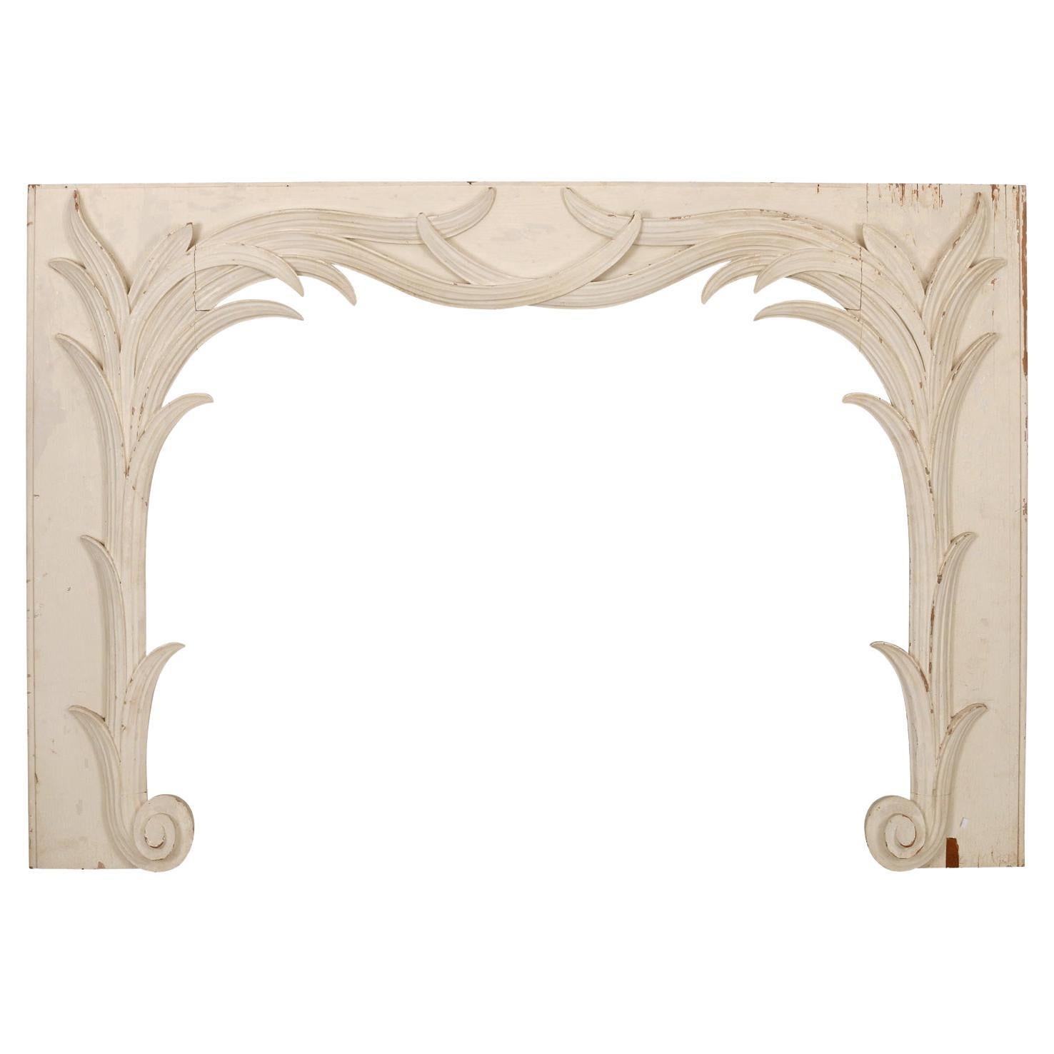 Monumental Serge Roche Style Antique Mantel For Sale