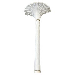 Monumental Serge Roche Style Palmette Column Wall Mounted Lamp / Sculpture