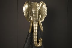 Monumental Sergio Bustamante Cabeza de elefante de latón Trofeo Busto Escultura de pared