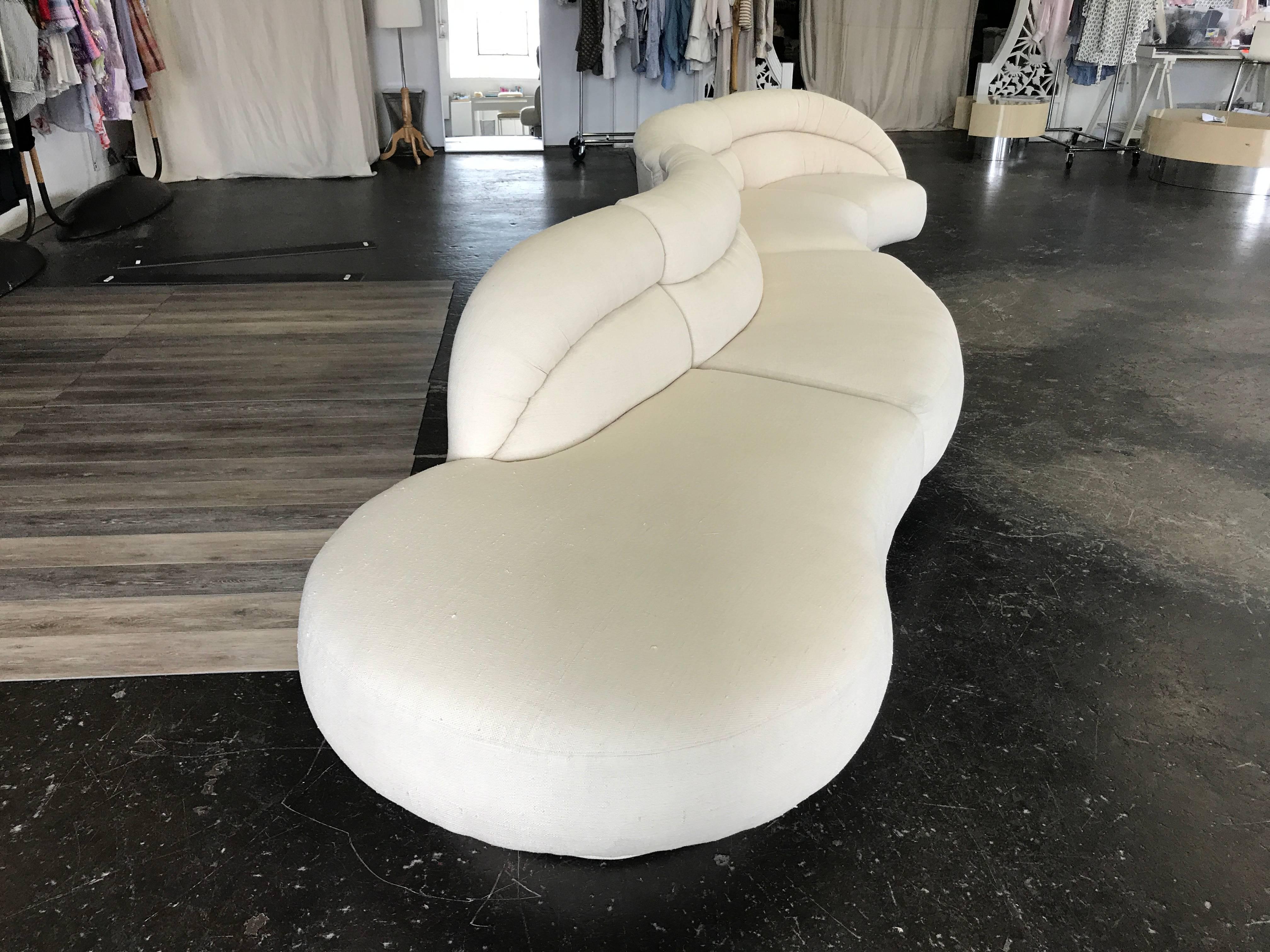 Monumental Serpentine Sofa by Directional In Good Condition In Dallas, TX