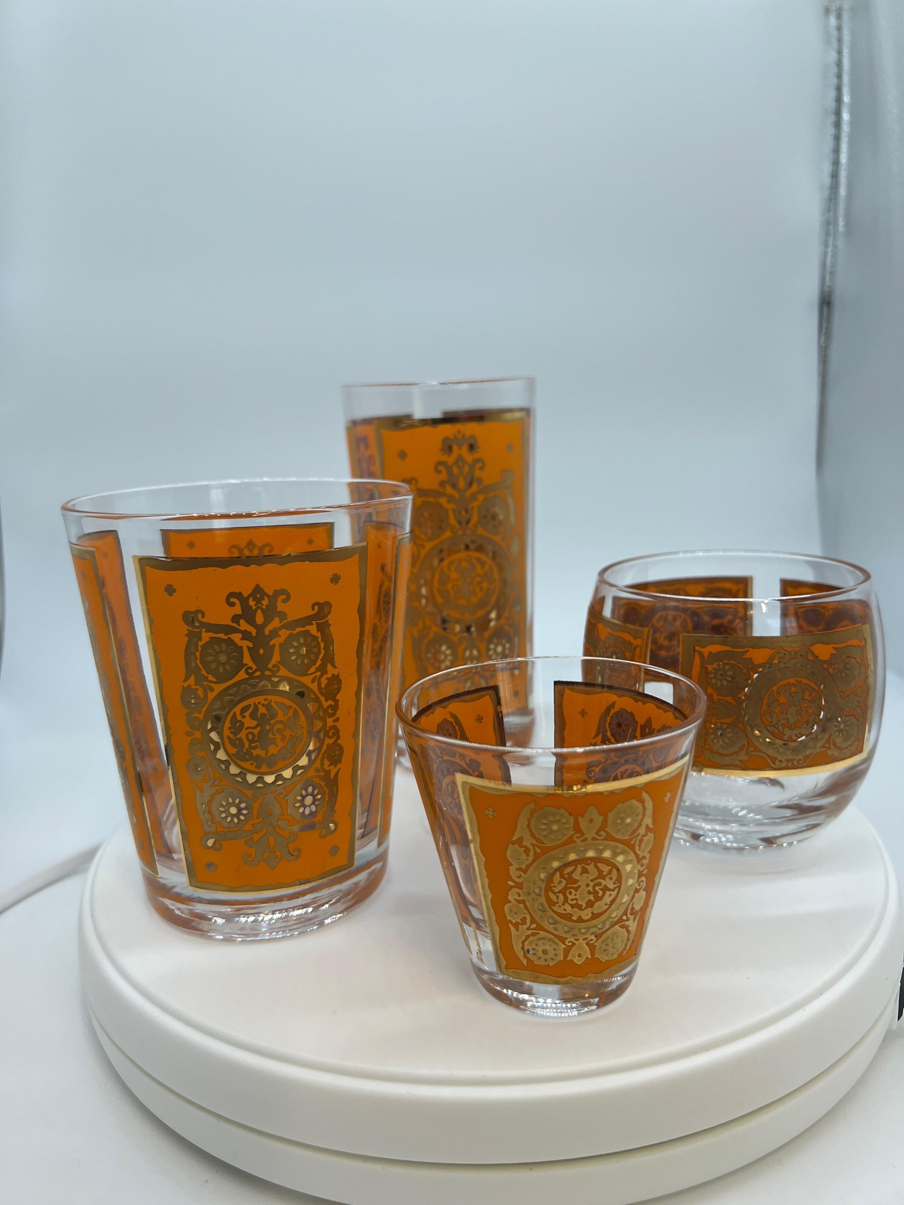 Monumental Set of Pasinski Mid-Century Bar Glasses and Martini Pitcher 5