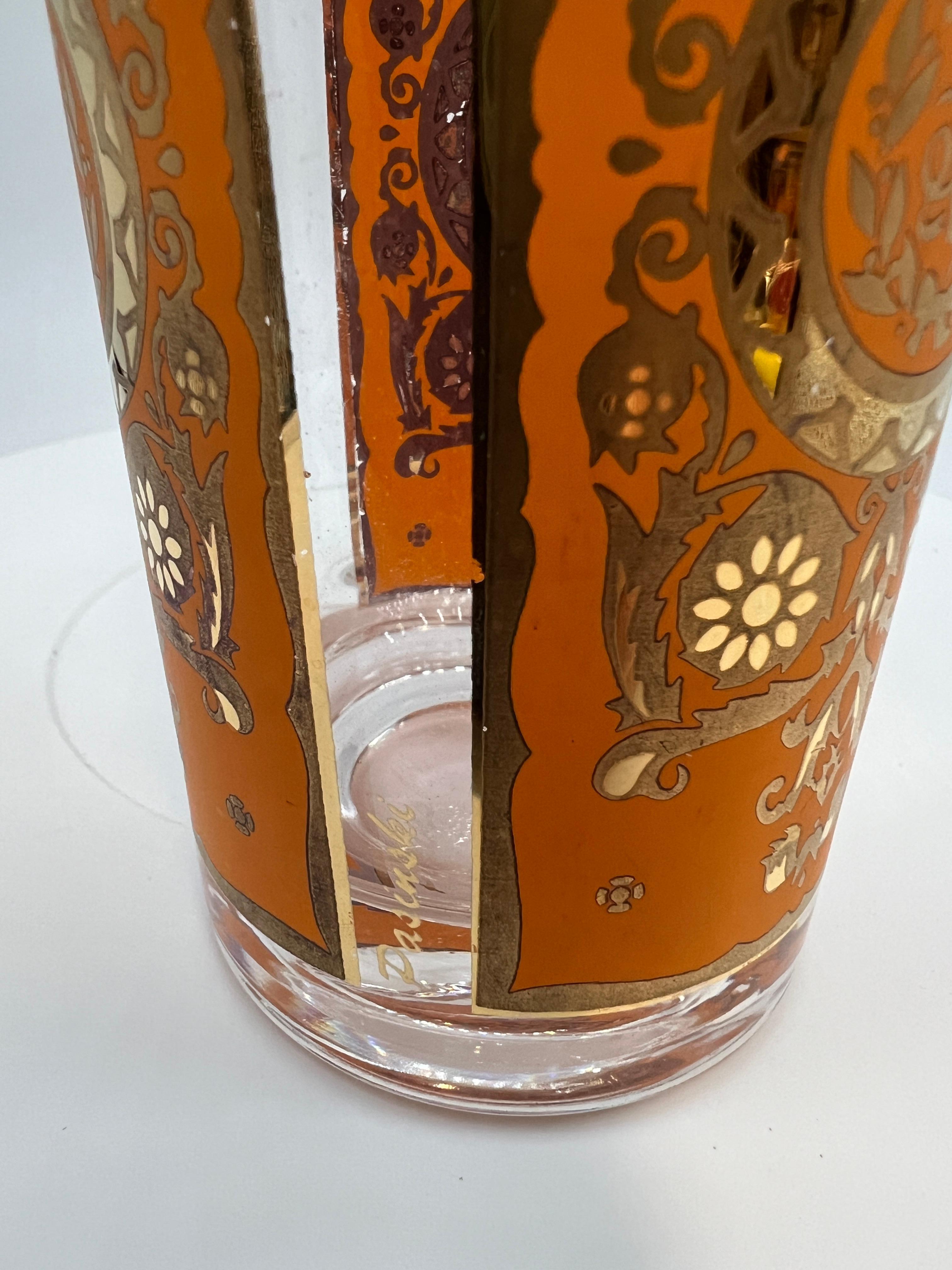 20th Century Monumental Set of Pasinski Mid-Century Bar Glasses and Martini Pitcher