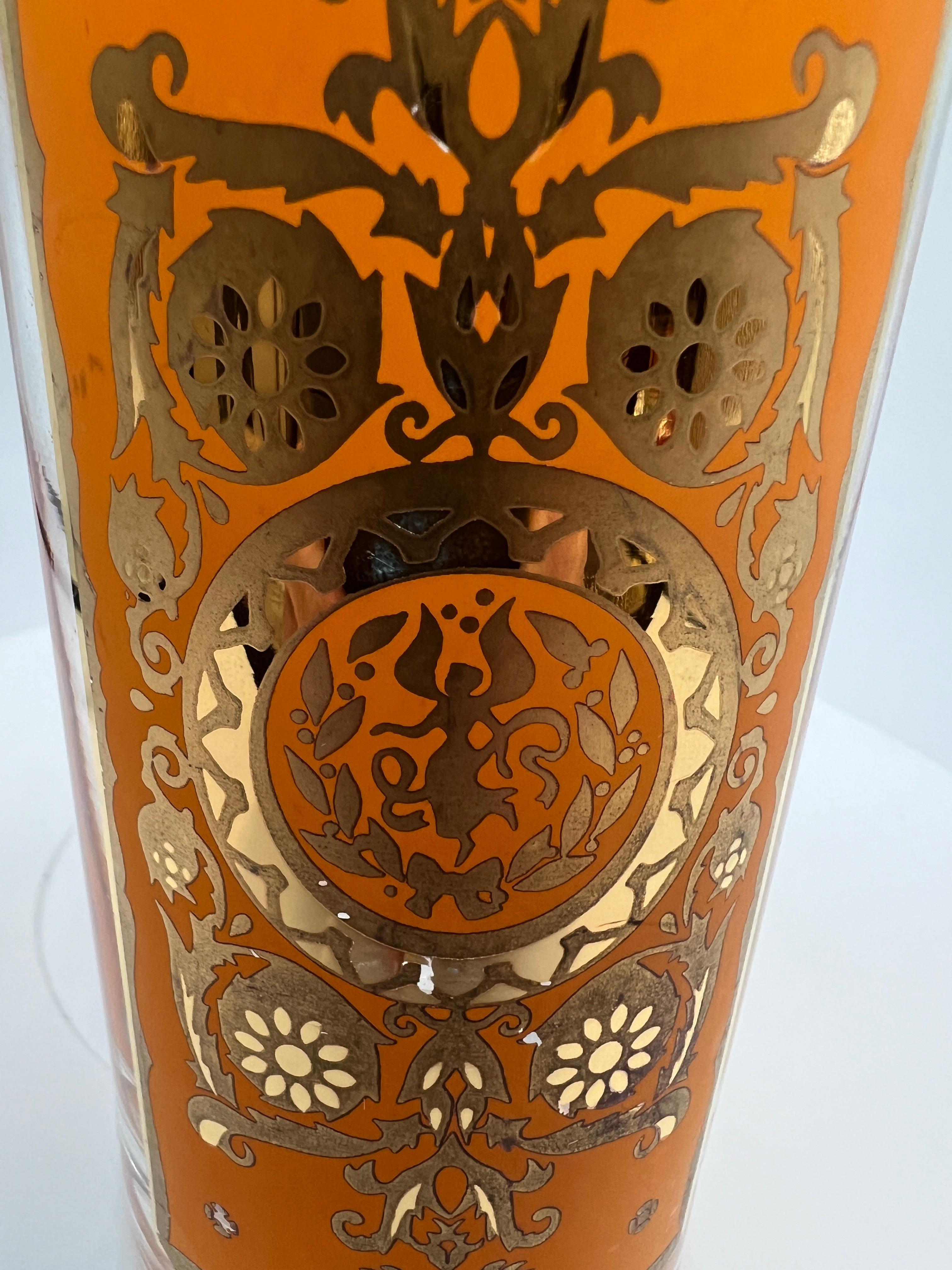 Monumental Set of Pasinski Mid-Century Bar Glasses and Martini Pitcher 1
