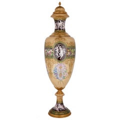 Monumental Sèvres style ormolu mounted porcelain vase of the Four Seasons