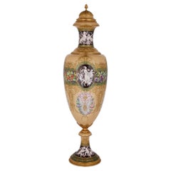 Monumental Sèvres style ormolu mounted porcelain vase of the Four Seasons