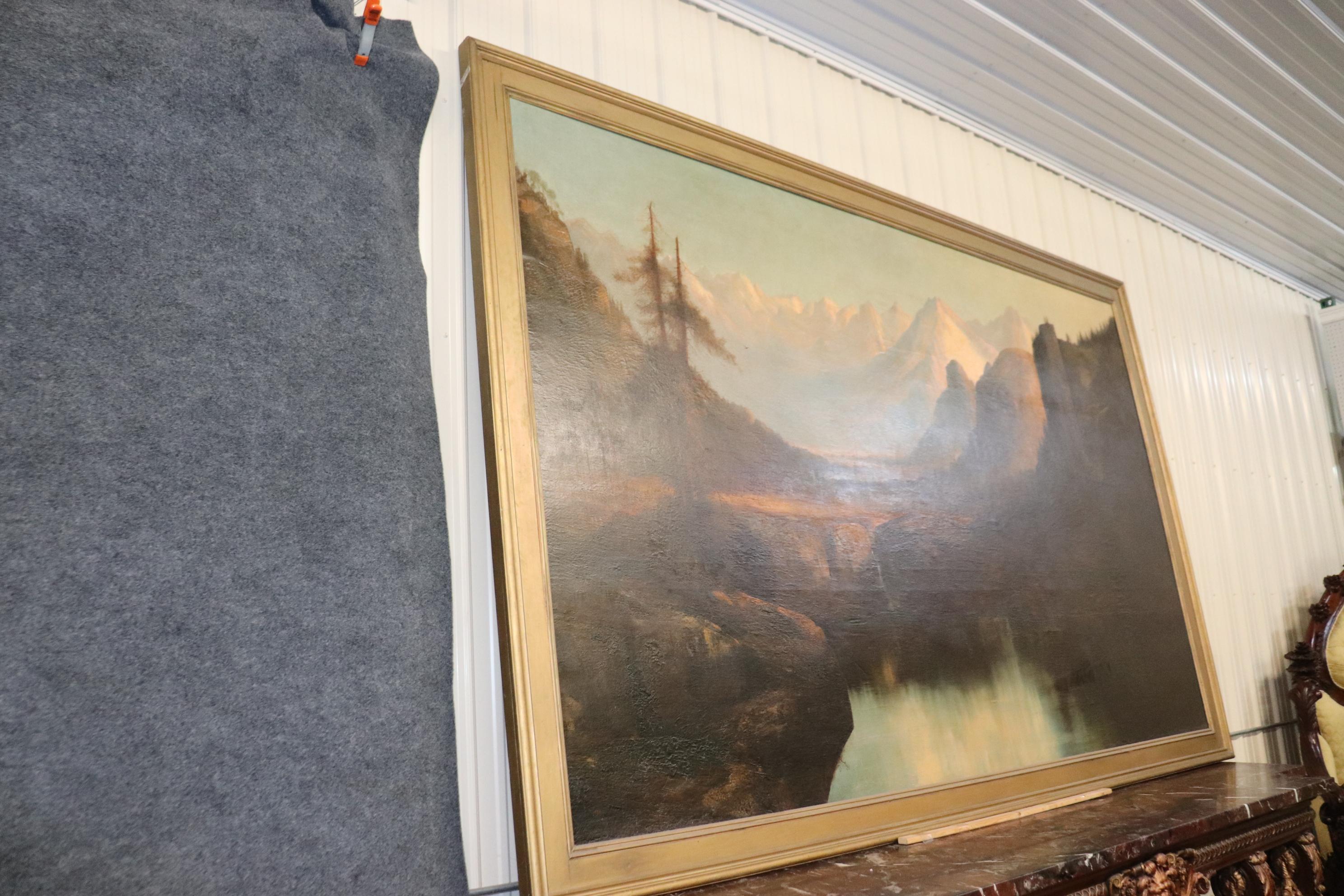Monumental Signed Henry Arthur Elkins Oil Painting of Colorado Mountain River For Sale 3