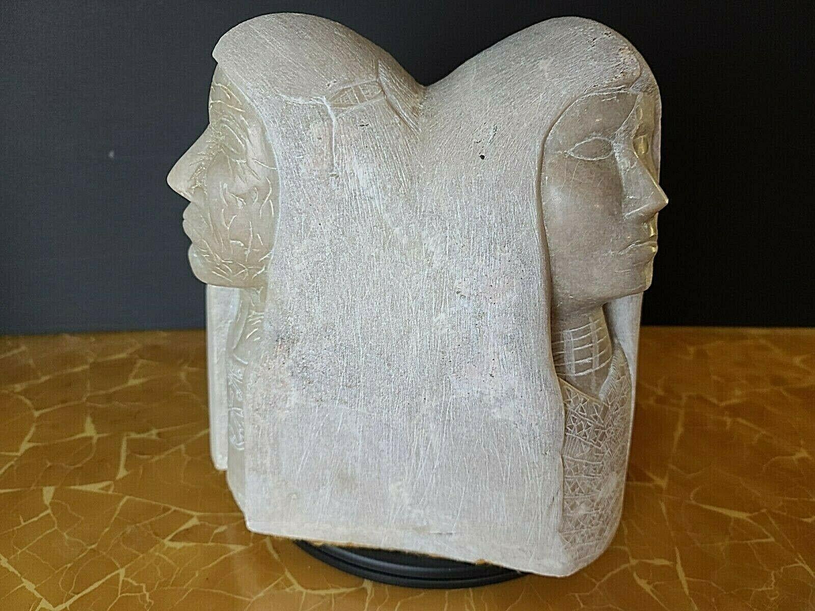 Monumental Signed Native American Alabaster Sculpture  For Sale 1