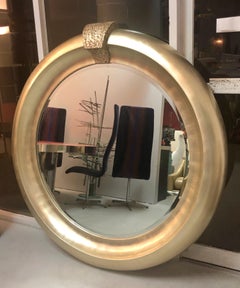 Monumental Silver Round Mirror by Jimeco, 1996