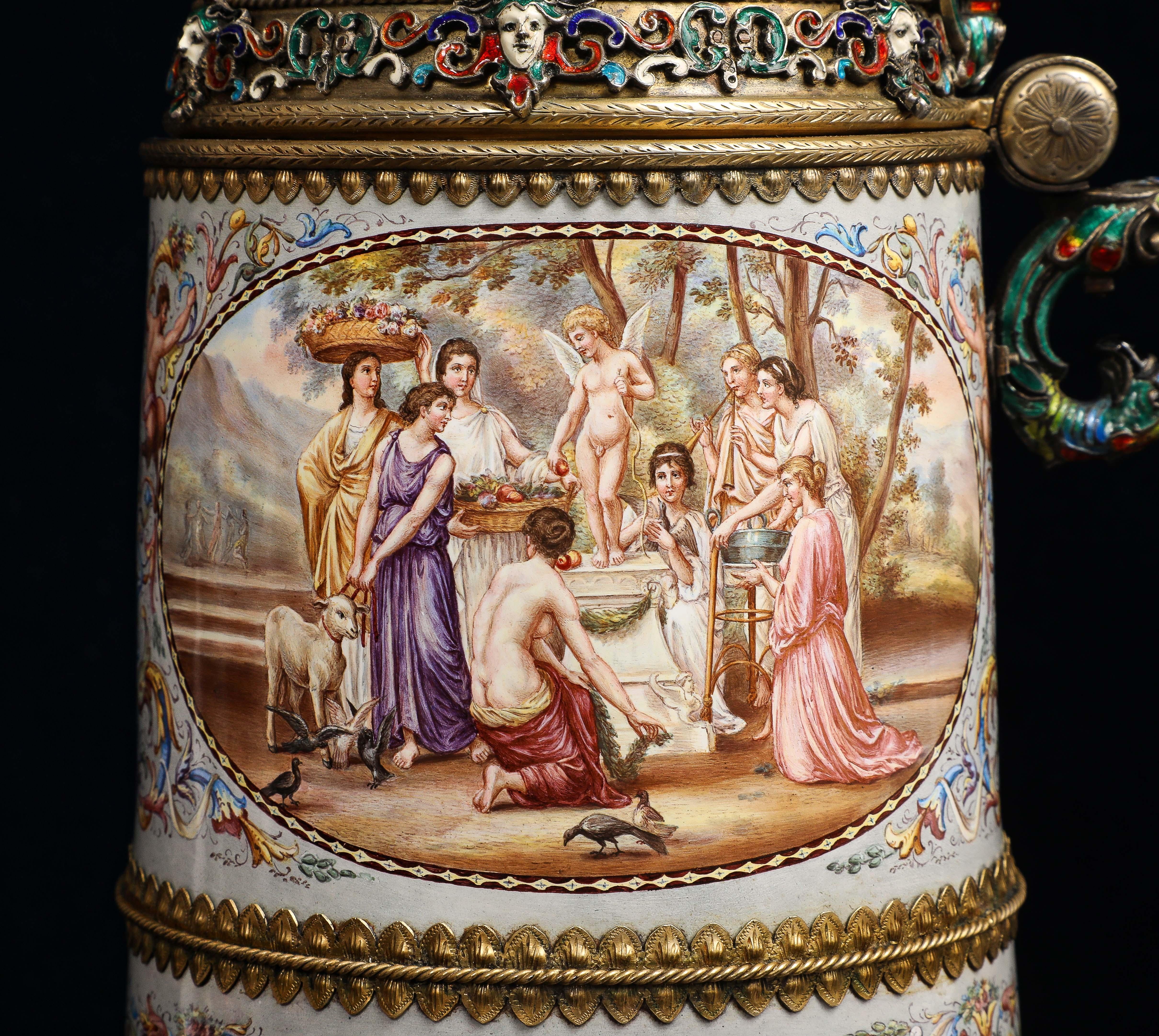 Monumentale Stein mitologico viennese in argento di Karl Rössler, Bouguereau in vendita 4