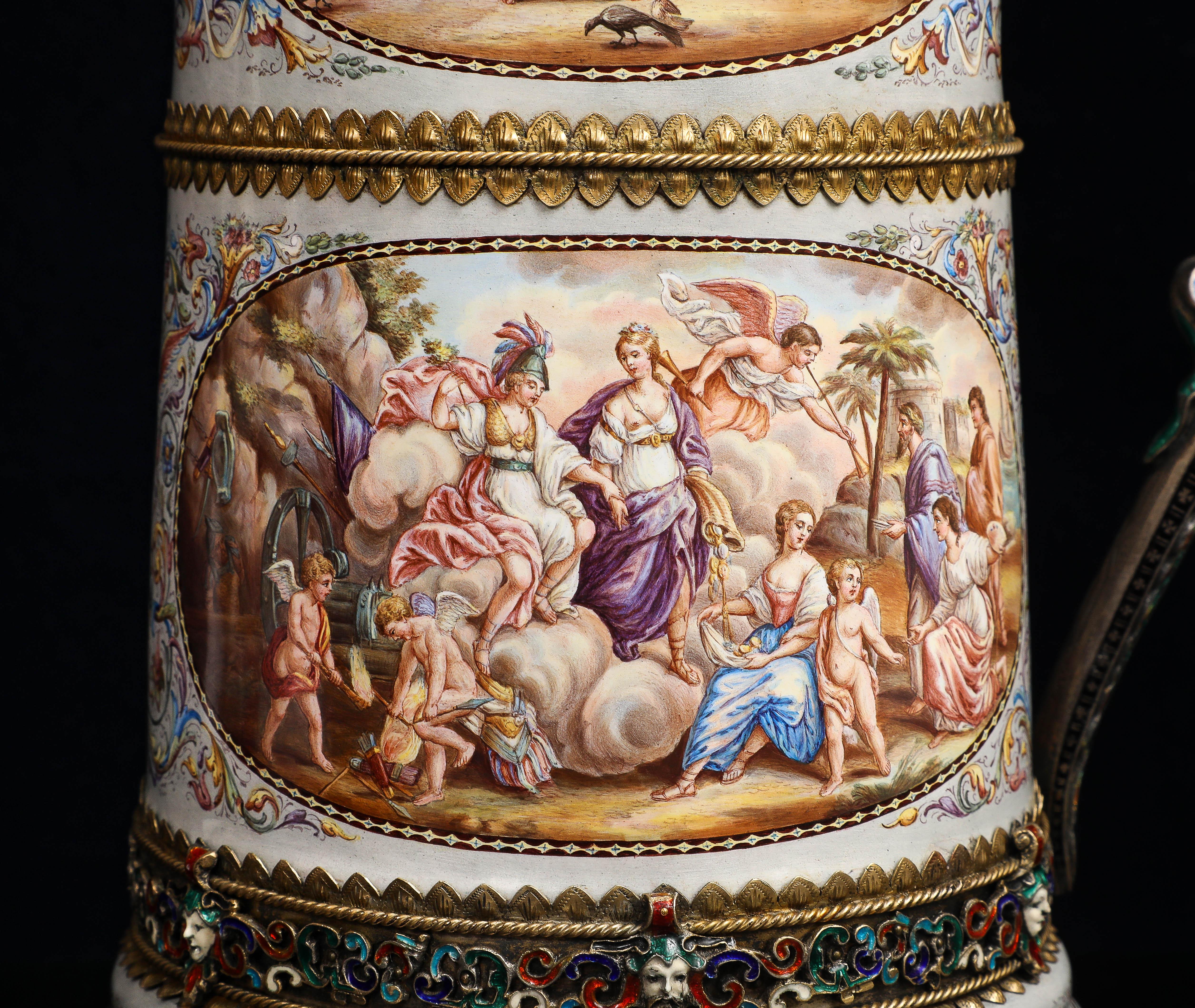 Monumentale Stein mitologico viennese in argento di Karl Rössler, Bouguereau in vendita 5