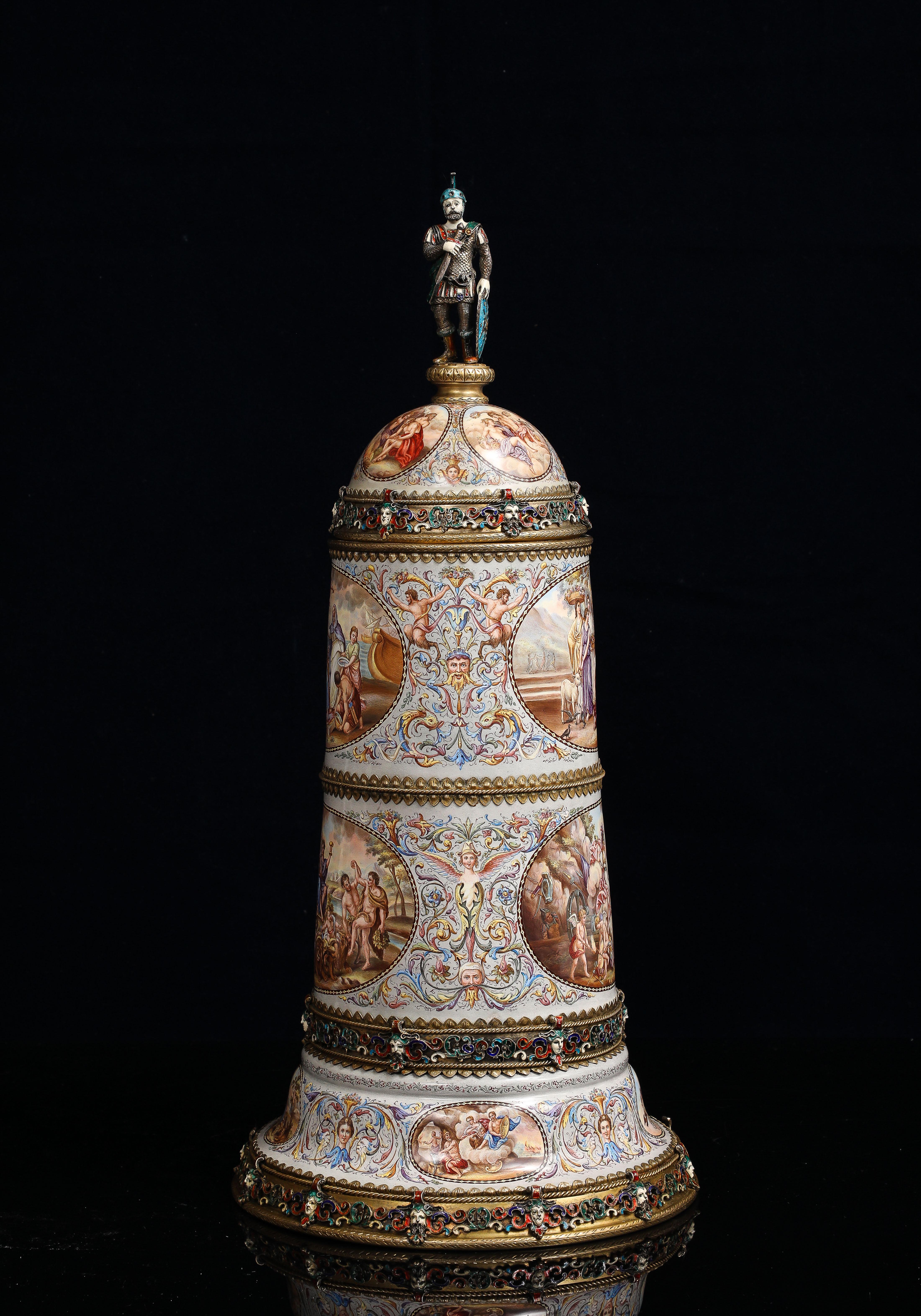 Austriaco Monumentale Stein mitologico viennese in argento di Karl Rössler, Bouguereau in vendita