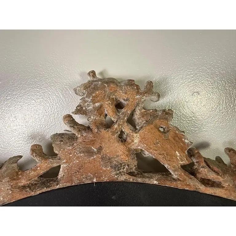 Rococo Monumental Silvered Carved Vine Mirror For Sale