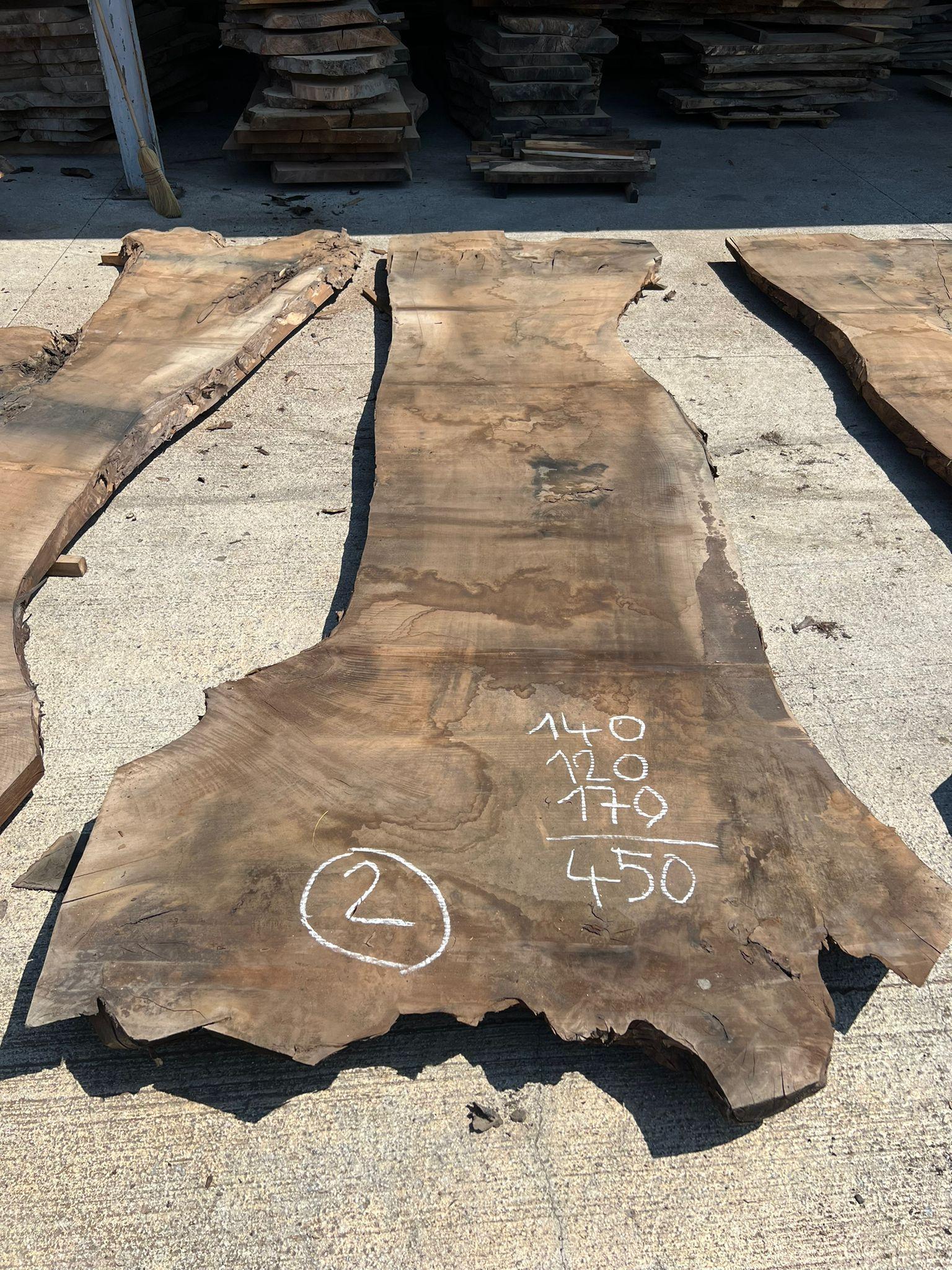Monumental Single Slab Black Walnut Dining Table, A Sculptural Live Edge Creatio For Sale 1