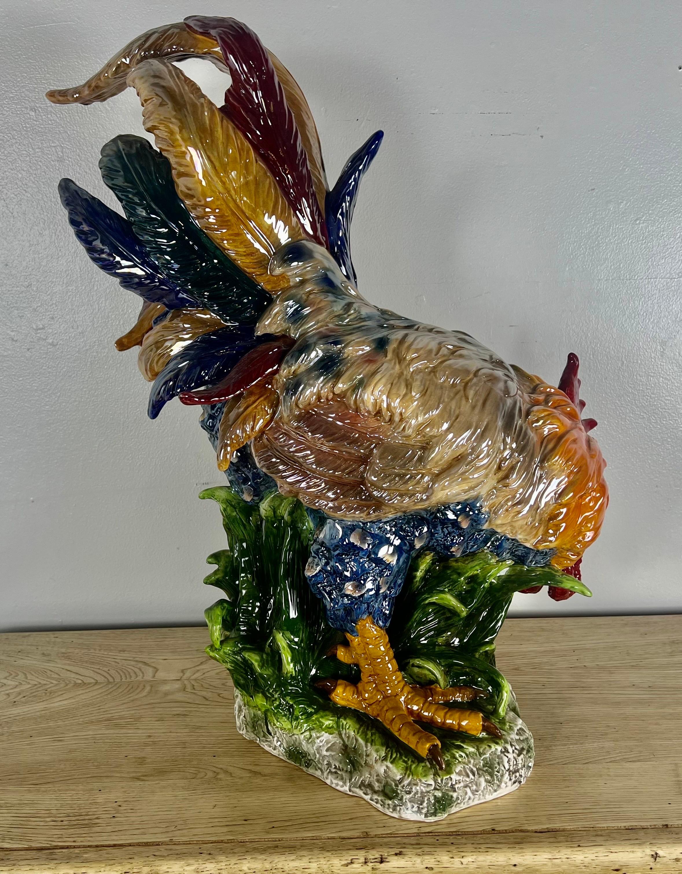 Monumental Size Italian Glazed Porcelain Chicken 6
