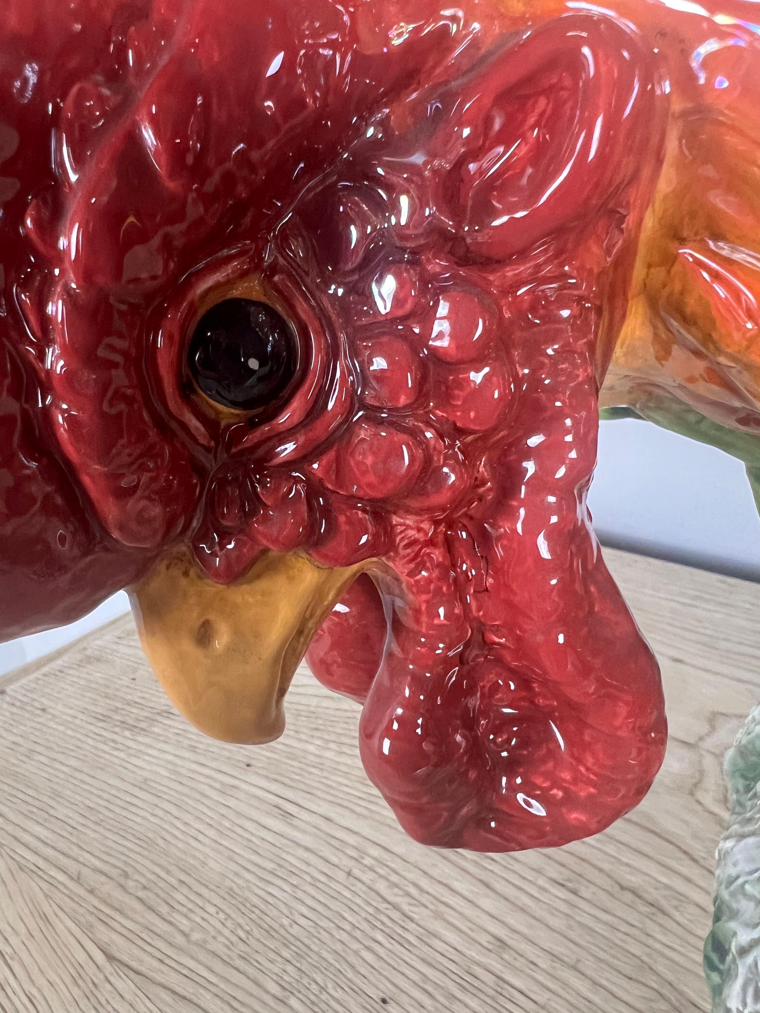 Monumental Size Italian Glazed Porcelain Chicken 3