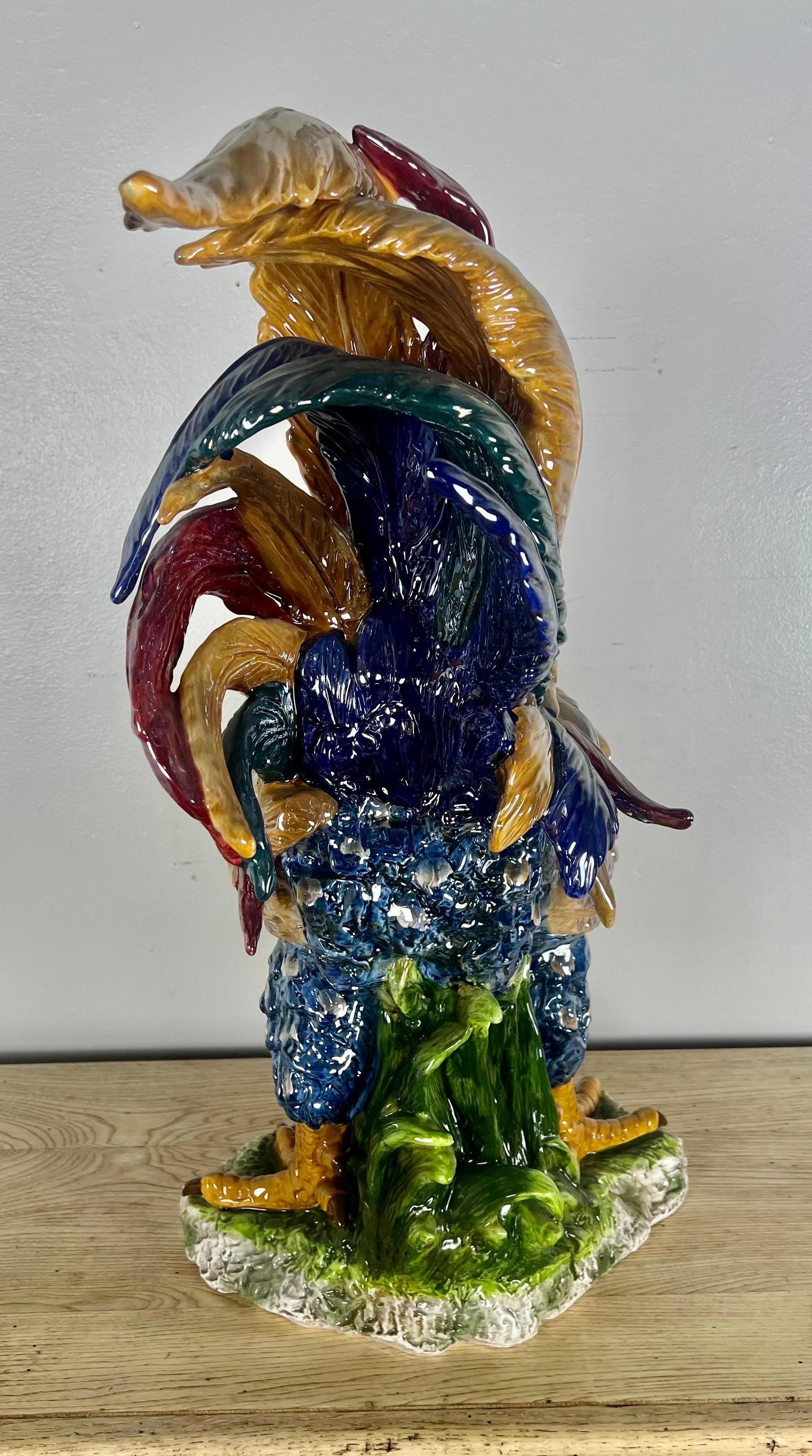Monumental Size Italian Glazed Porcelain Chicken 4