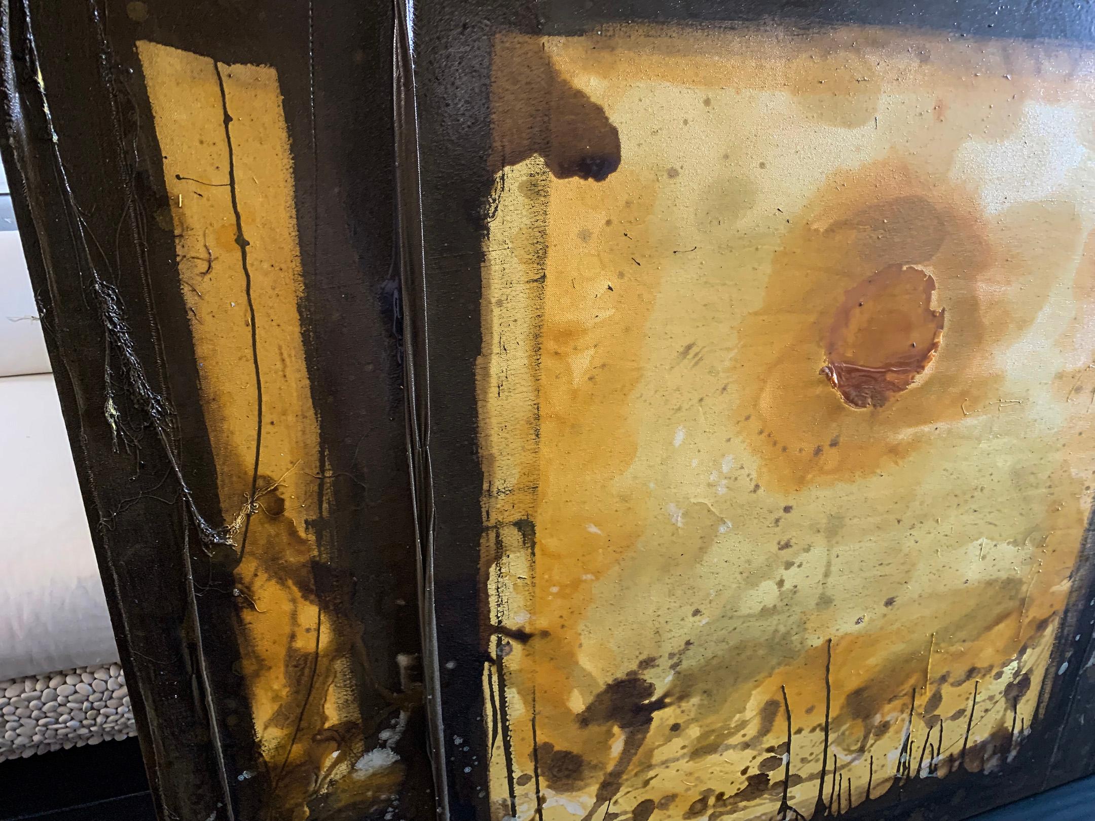 Monumental Sized Abstract Moden Painting Signed In Good Condition In Culver City, CA