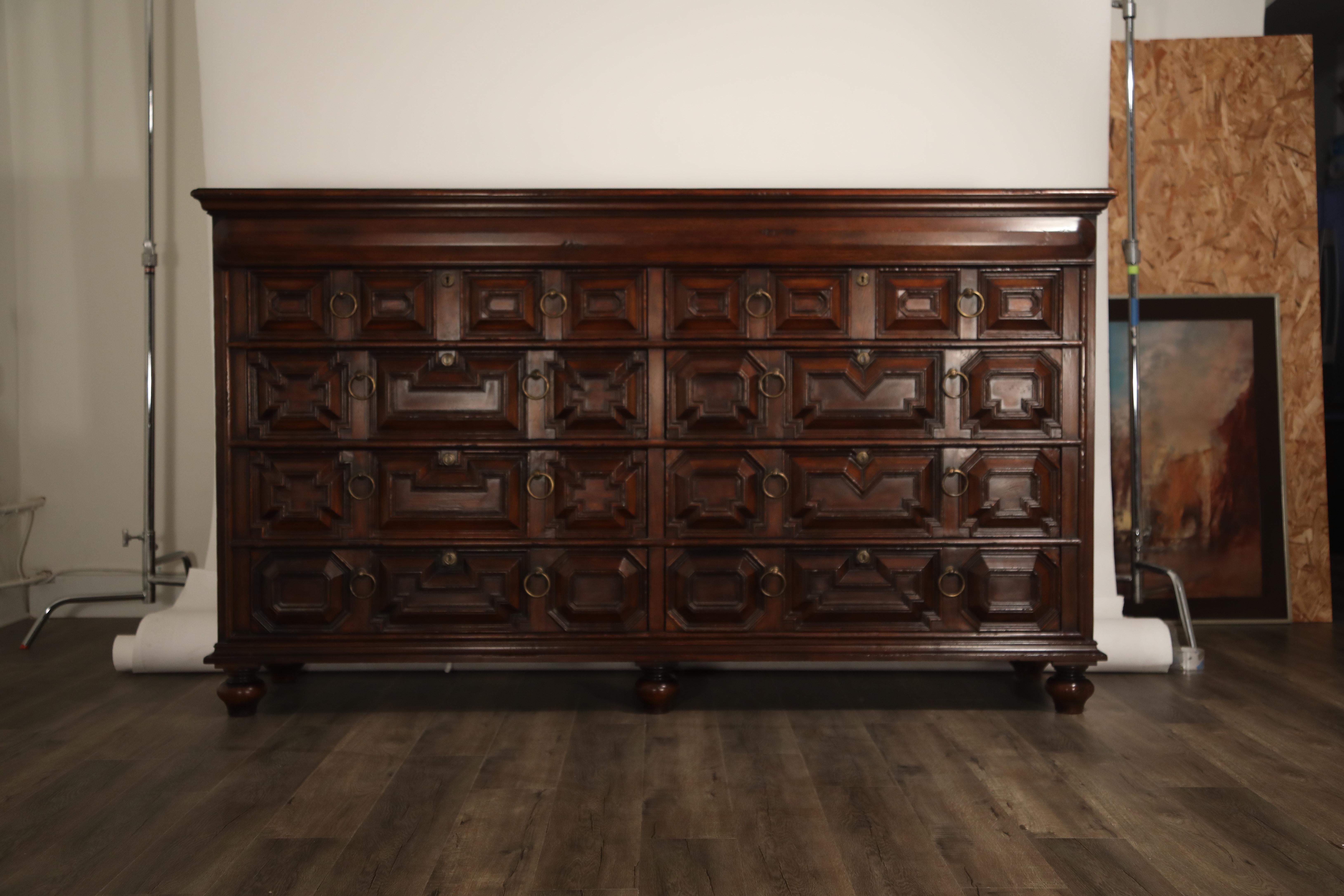 This phenomenal 'Polo by Ralph Lauren' (signed with Polo Ralph Lauren badge in top right drawer) 'Brittany' chest of drawers is a monumentally sized piece, at 48