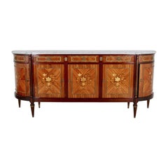 Monumental Sized French Marquetry Sideboard from Paris, circa 1950
