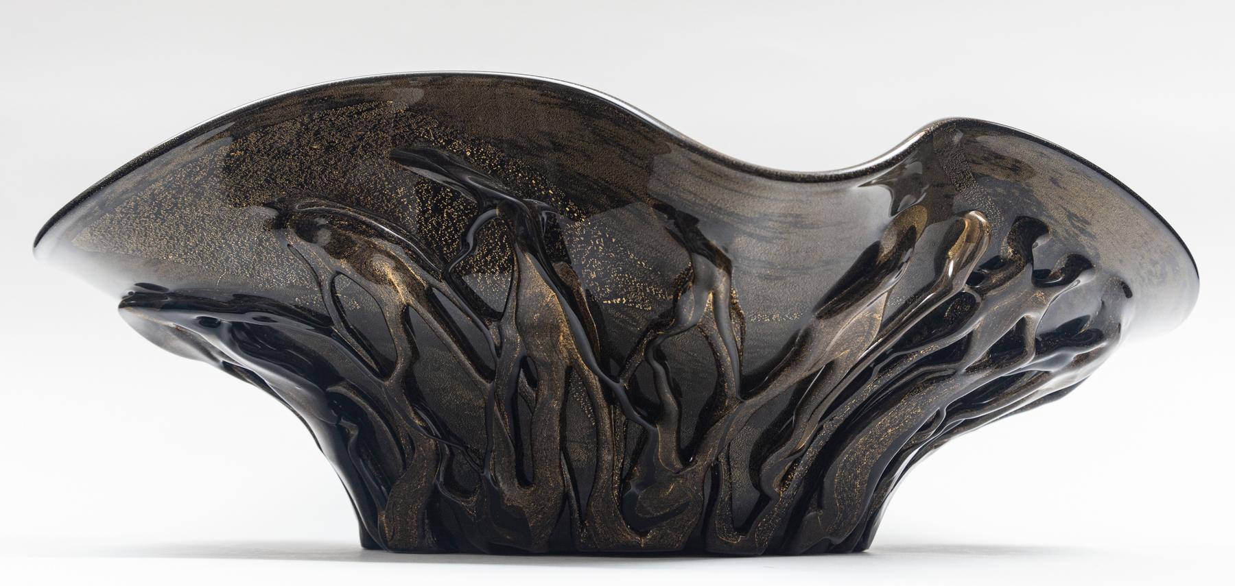 Art Deco Monumental Sized Murano Blown Bronze Organic Centerpiece For Sale