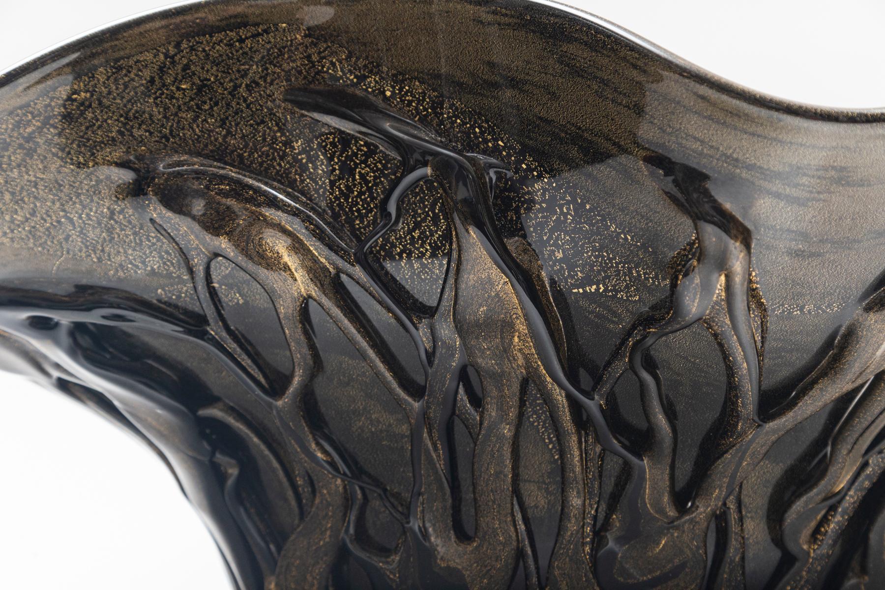 Italian Monumental Sized Murano Blown Bronze Organic Centerpiece For Sale