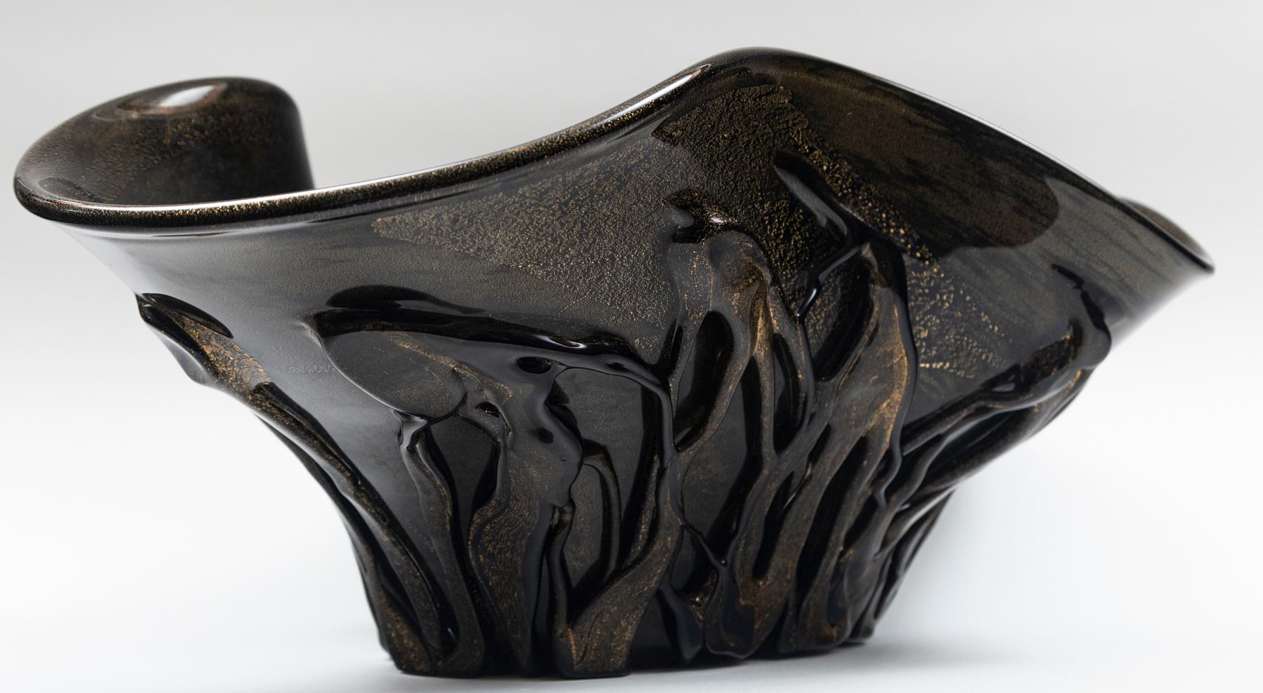 Contemporary Monumental Sized Murano Blown Bronze Organic Centerpiece For Sale