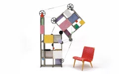 Monumental skyhook Sculpture by Peter Shire, late 1980s. Indoors or Outdoors