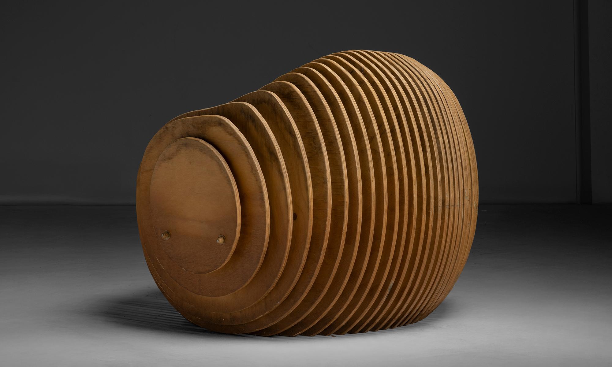 Sillón monumental de listones, Francia circa 1980 finales del siglo XX en venta