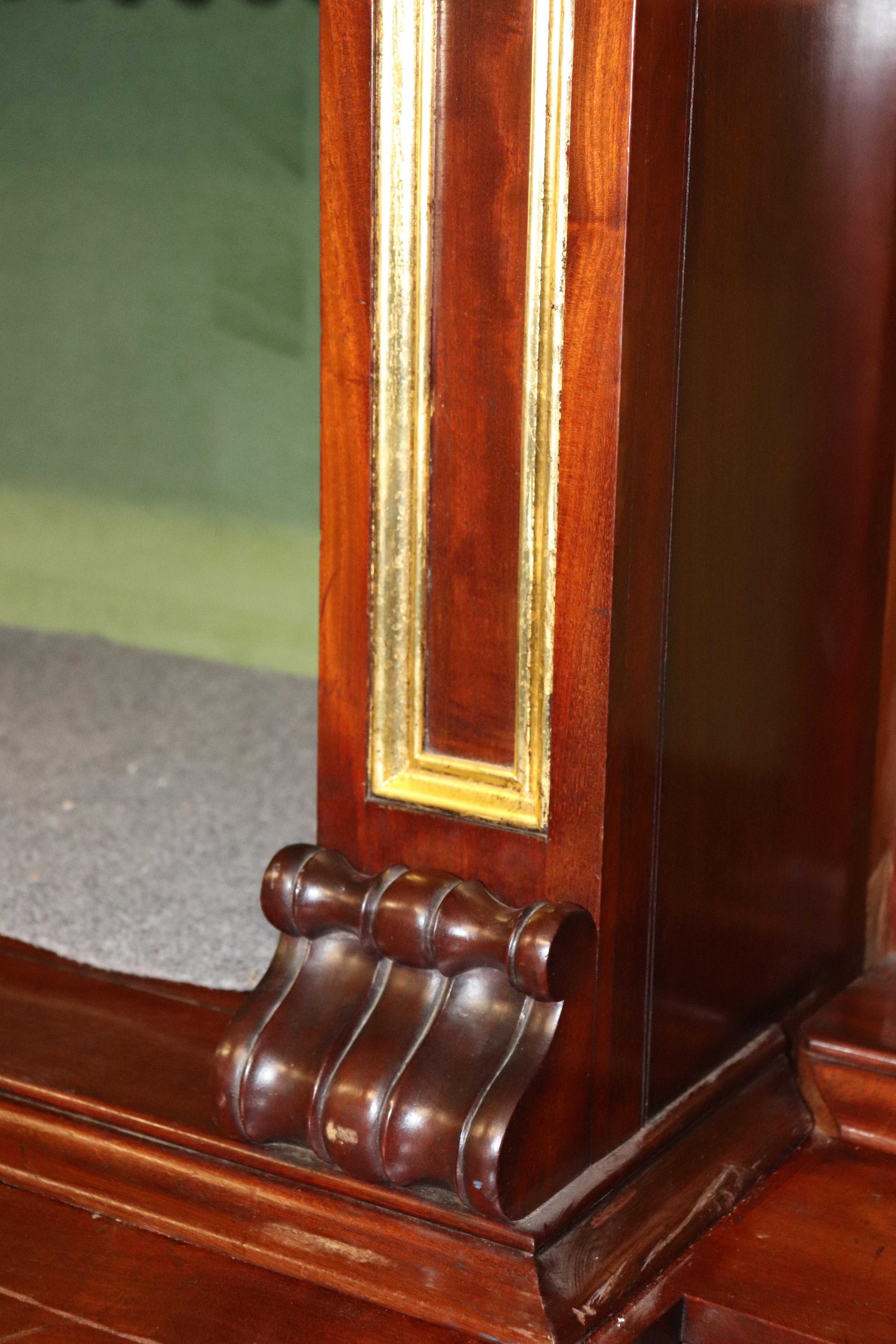 Monumental Solid Carved Tall Walnut Victorian Bookcase Bookshelf, circa 1870s 1