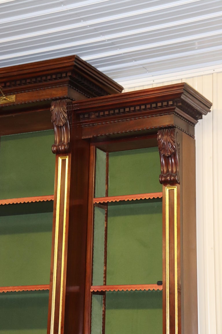 Monumental Solid Carved Tall Walnut Victorian Bookcase Bookshelf, circa 1870s For Sale at 1stDibs