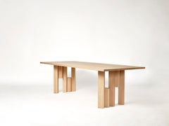 Monumental Solid Light Oak Dining Table - Fenestra by Mokko