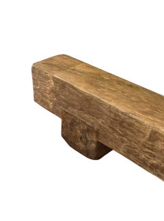 Monumental Solid Teak Wood Bench Modern Organic, Stunning Wood Textures