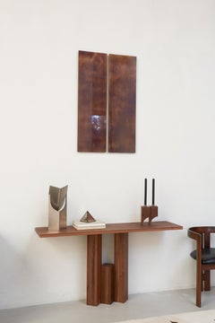 Monumental Solid Walnut Console - Fenestra by Mokko