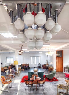 Monumental Space Age Flush Mount by Motoko Ishii for Staff, Germany 1970s