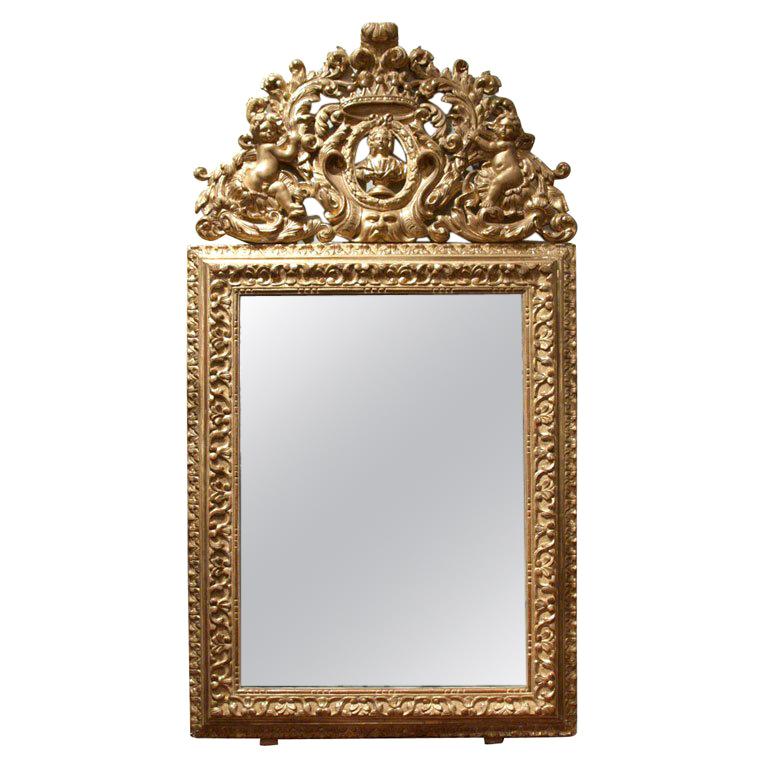 MONUMENTAL SPANISH REGENCE GILTWOOD MIRROR For Sale