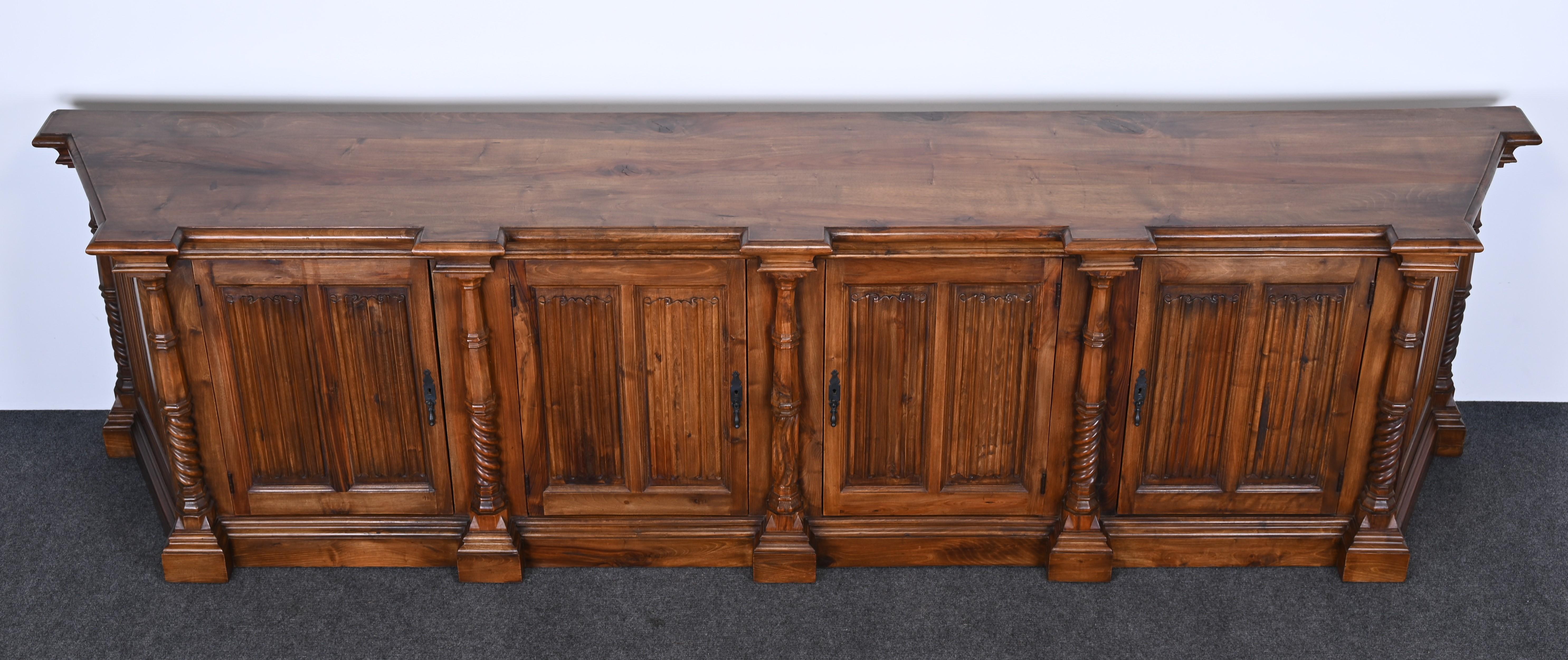 Monumental Spanish Revival Sideboard, 1960s In Good Condition In Hamburg, PA