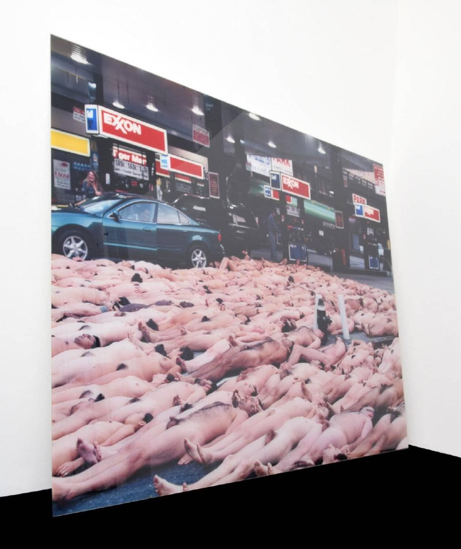 Work is titled 23RD STREET & 10TH AVE NYC. Spencer Tunick (b. 1967). Gallery label to reverse: I-20 Gallery, New York, New York. Provenance: I-20 Gallery, New York, New York; Important Collection, Coral Gables, Florida. Measure: 71