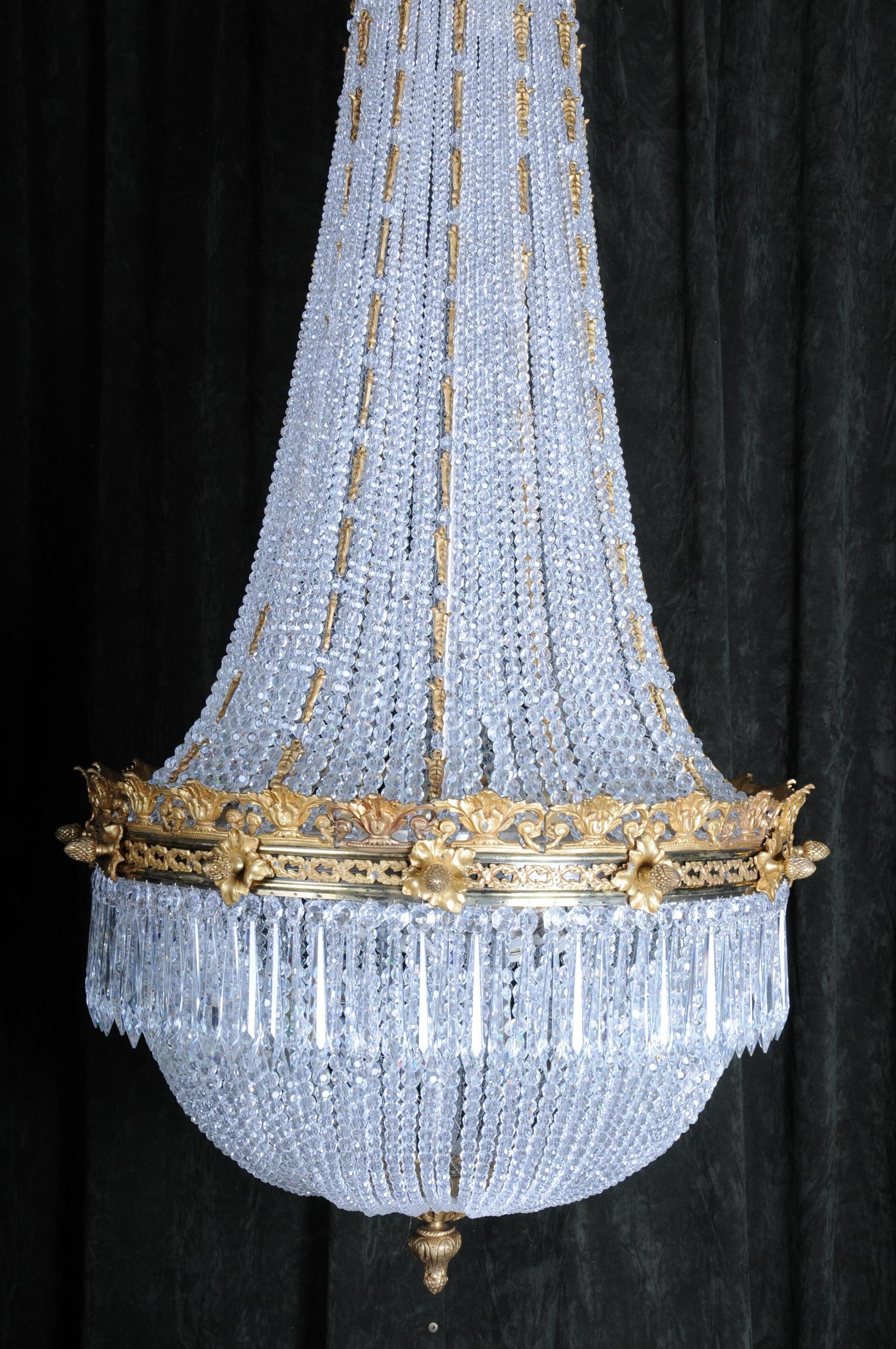 Magnifique et magnifique candélabre de plafond classique de style Empire en vente 3
