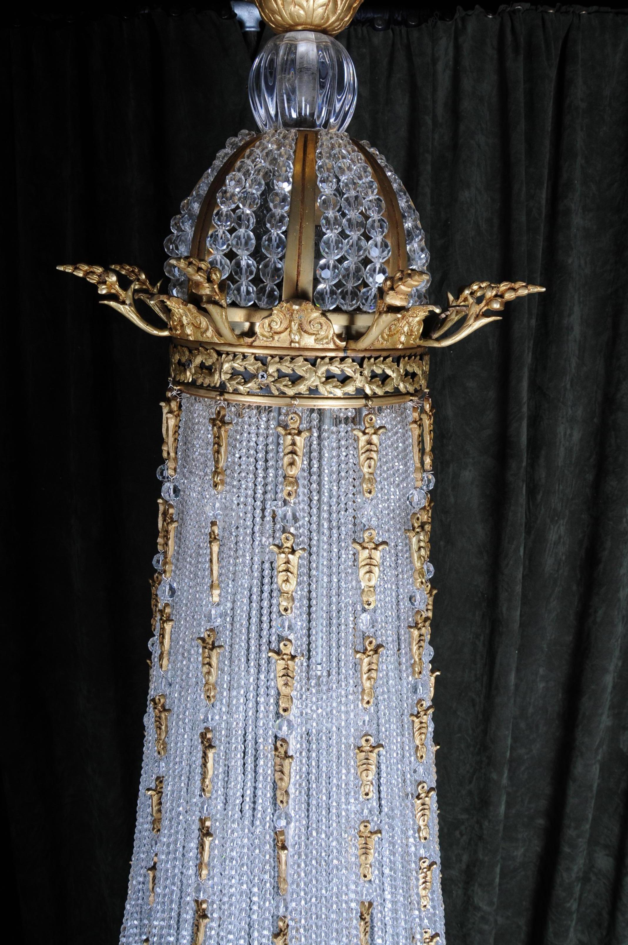Magnifique et magnifique candélabre de plafond classique de style Empire en vente 6