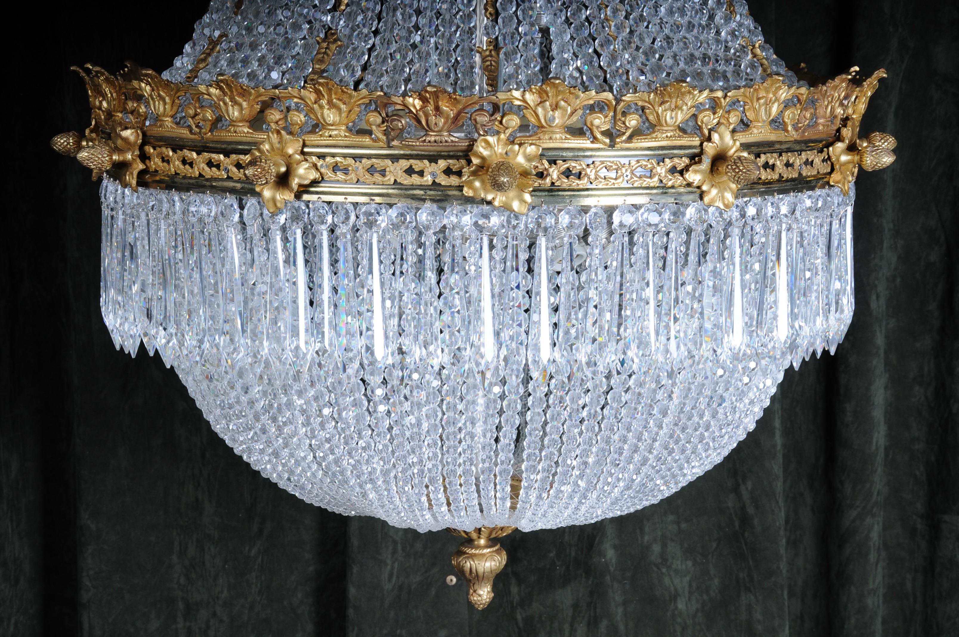 Magnifique et magnifique candélabre de plafond classique de style Empire en vente 9